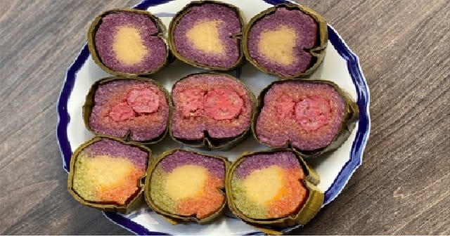 Mơ ăn bánh tét bị hư/mốc