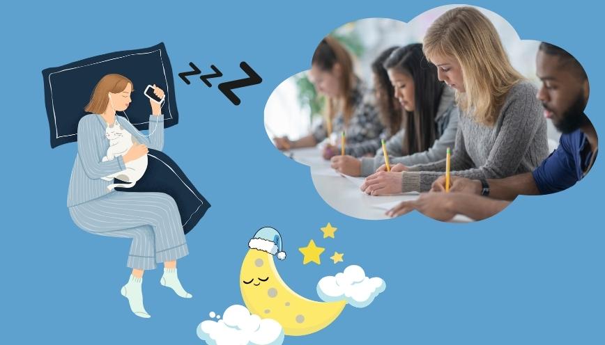 Ngồi trong lớp làm bài kiểm tra