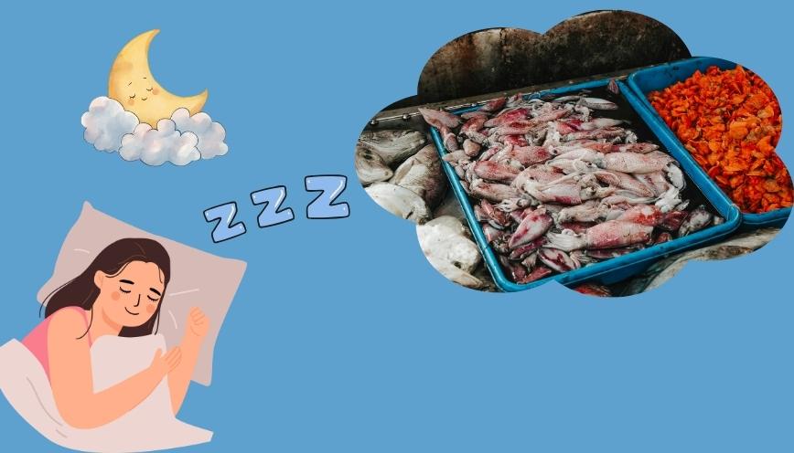Bắt được một con mực tươi