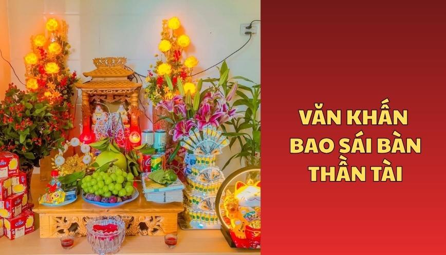 Văn khấn bao sái ban thần tài