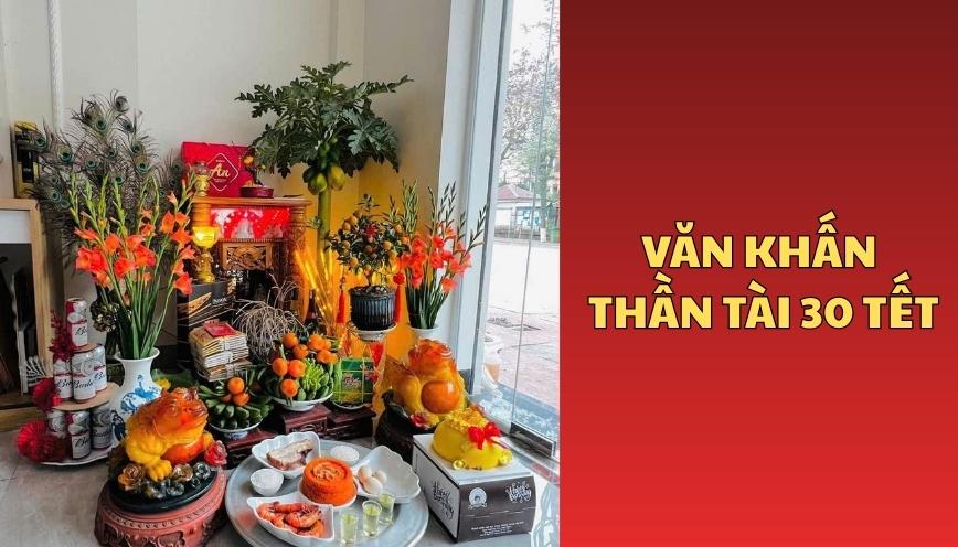 Văn khấn thần tài 30 tết